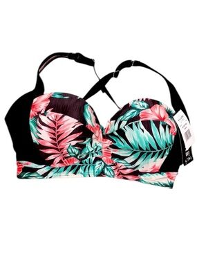 Allure By IMG Twist Bikini Top, size 12/14 NWT